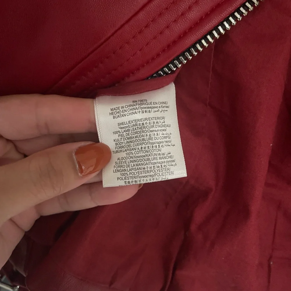 BCBGeneration red leather jacket - Picture 3 of 3